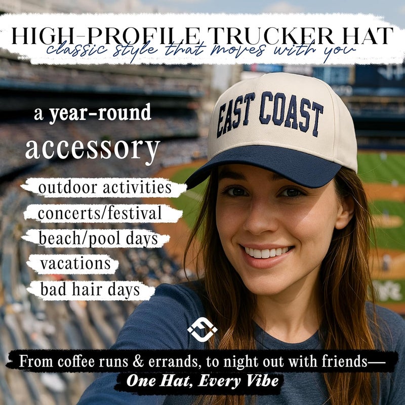 Funky Junque Trucker Hat Women Men 2-Tone Baseball Cap – Vintage Western Style Embroidered Snapback, Premium Cotton Blend - Image 2